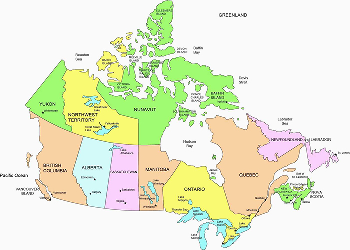 نقشه-کشور-کانادا