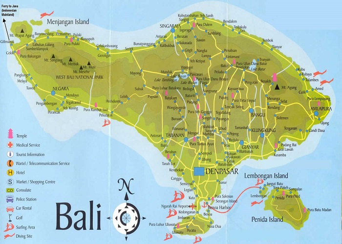 نقشه شهر بالی